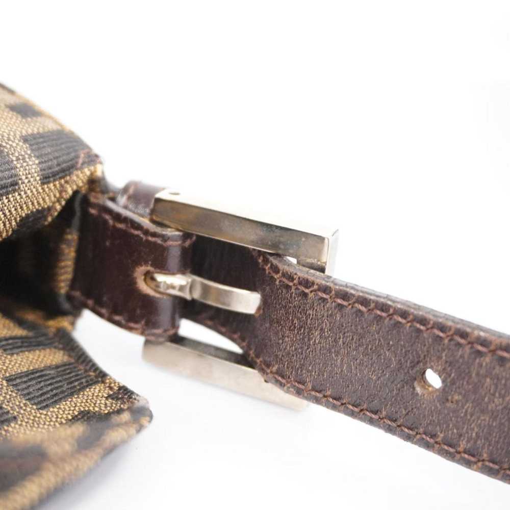 Fendi Fendi handbag Zucca nylon canvas brown ladi… - image 12