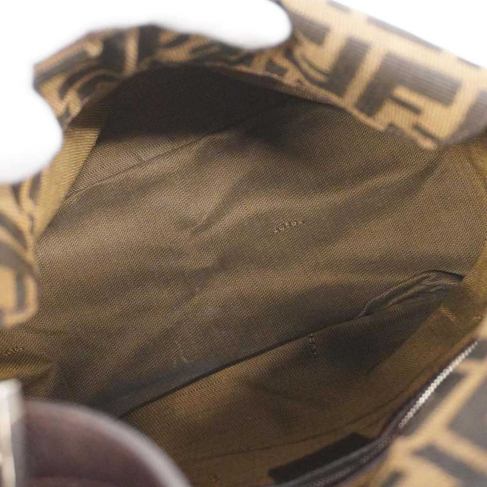 Fendi Fendi handbag Zucca nylon canvas brown ladi… - image 4