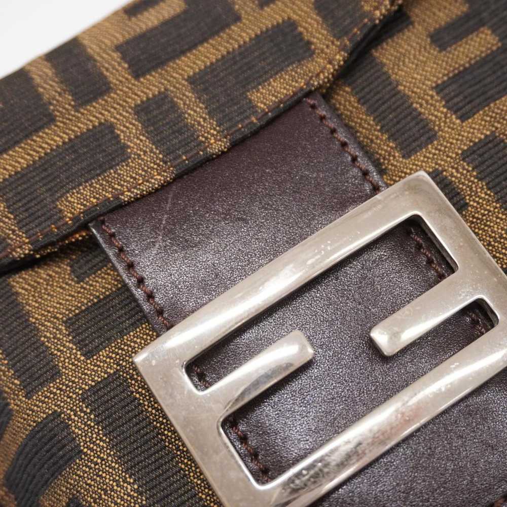 Fendi Fendi handbag Zucca nylon canvas brown ladi… - image 6