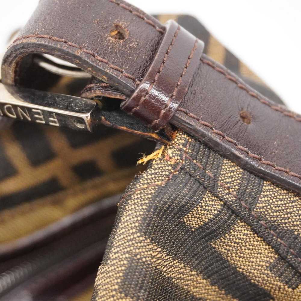 Fendi Fendi handbag Zucca nylon canvas brown ladi… - image 9