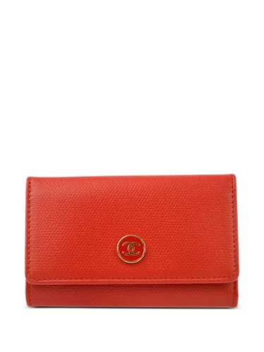 CHANEL Pre-Owned 2005 CC leather key case - Red