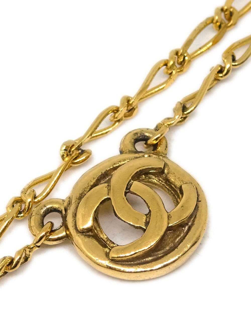 CHANEL Pre-Owned 1982 CC medallion necklace - Gold - image 3