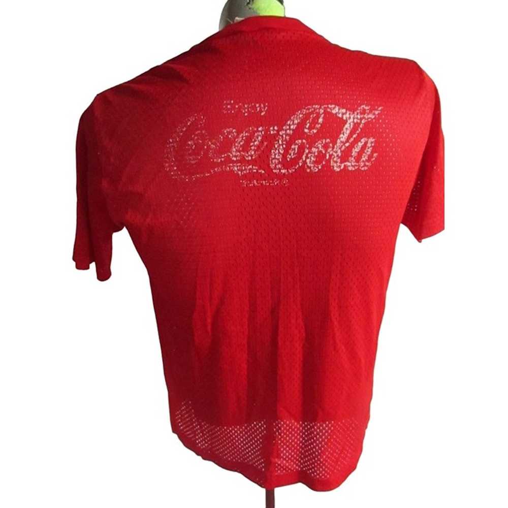 Vintage Mens T-shirt Single Stitch Red Medium Coc… - image 2