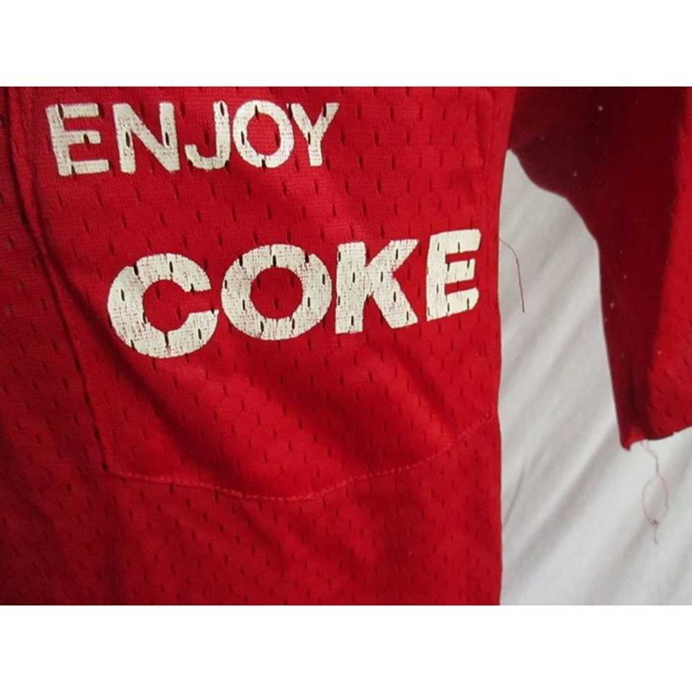 Vintage Mens T-shirt Single Stitch Red Medium Coc… - image 3