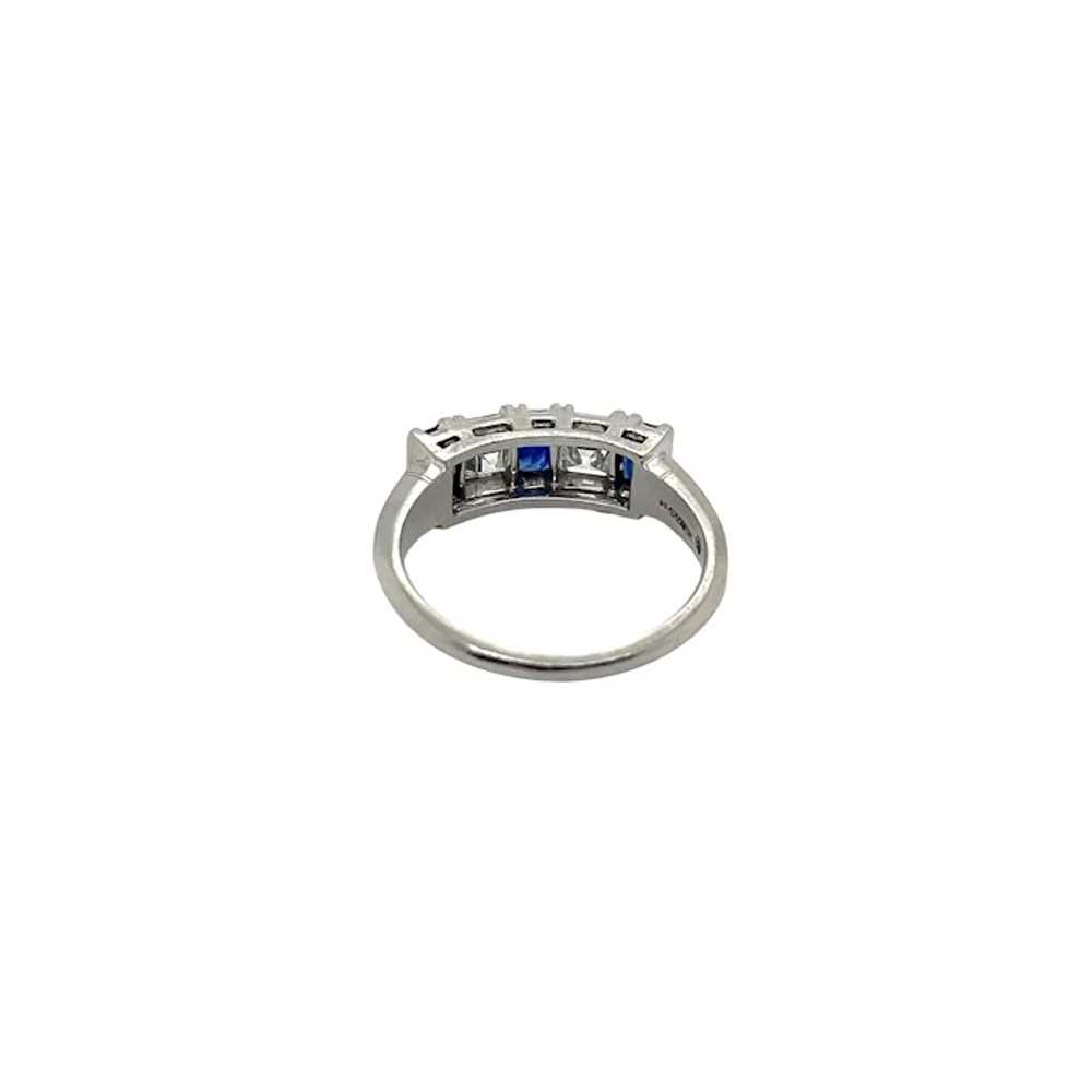 Platinum Sapphire and Diamond Ring - image 3