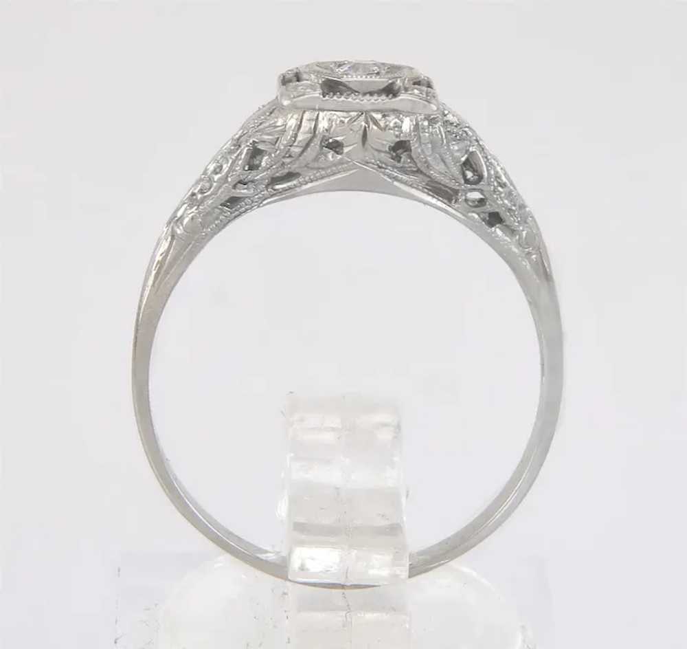 Antique Art Deco .05ct Genuine Diamond 18K Gold F… - image 3