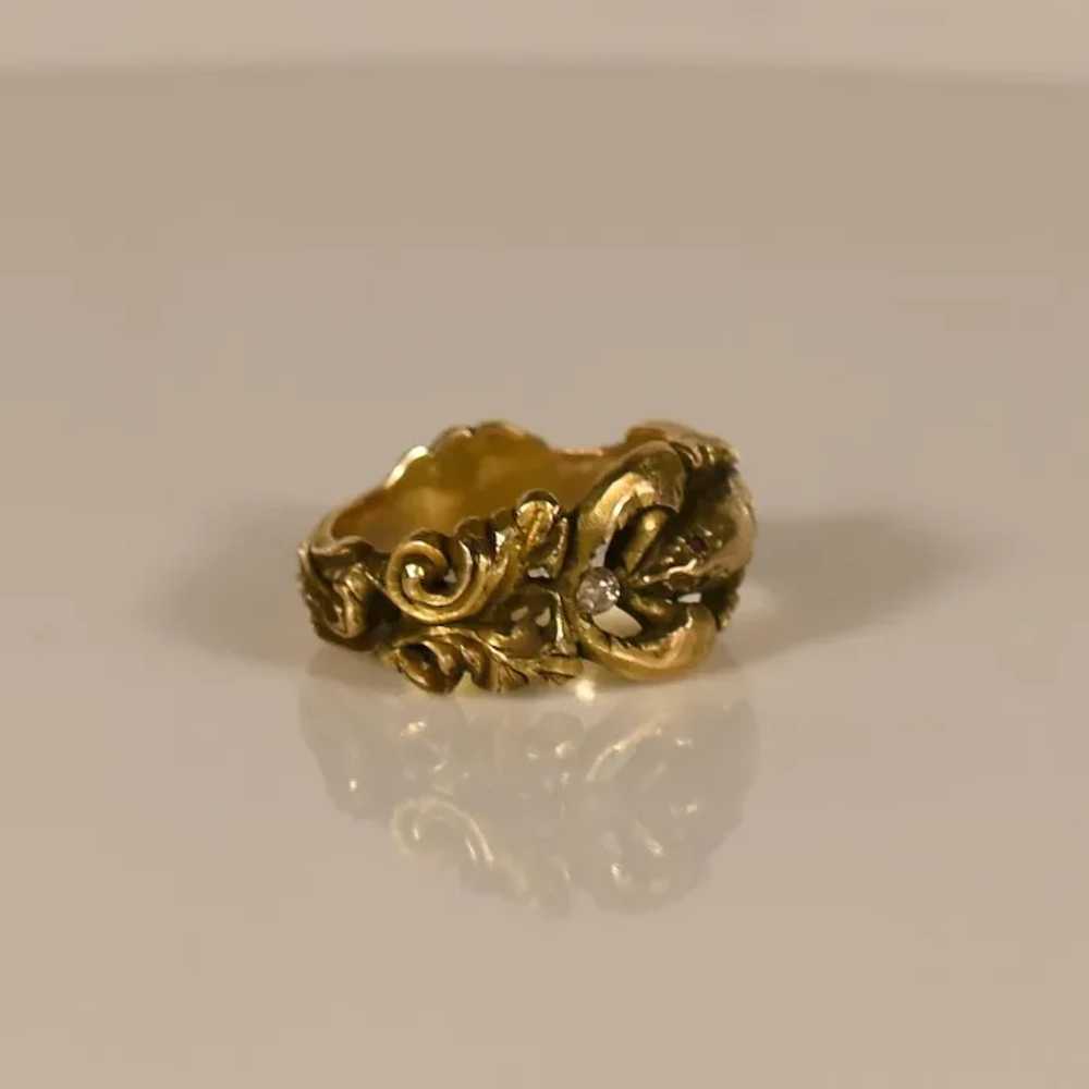 Vintage Gold Lobster Ring - image 2