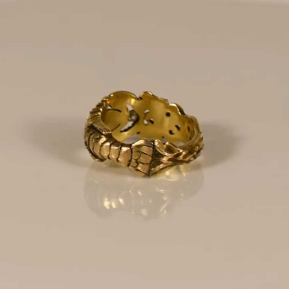 Vintage Gold Lobster Ring - image 5