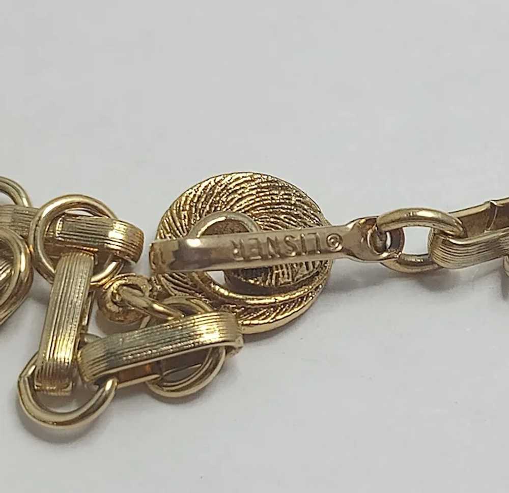 Vintage MCM Lisner Necklace & Earrings, Goldtone,… - image 4