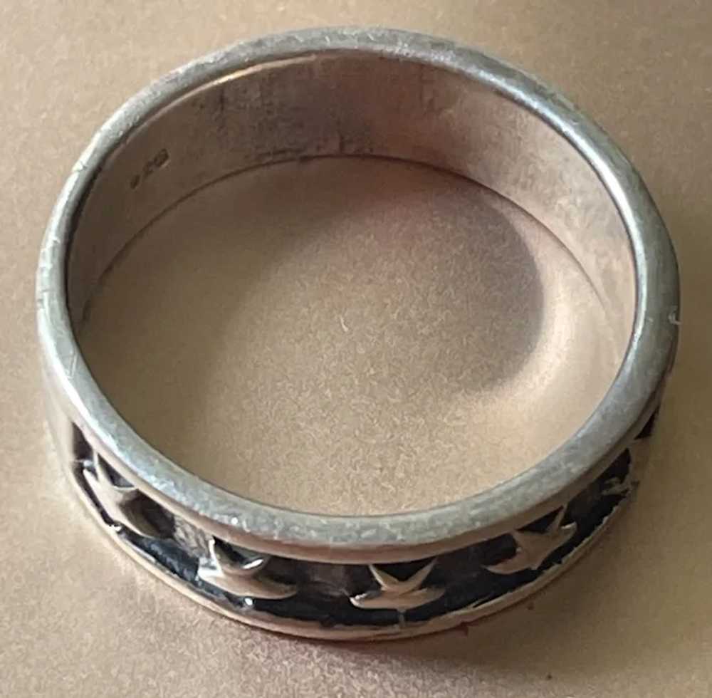 Sterling Silver Band with Stars - US Size 10 1/2 - image 4