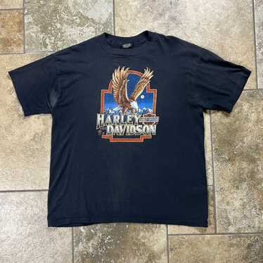 VINTAGE Harley Davidson 3D Emblem Shirt 2XL Fit M… - image 1