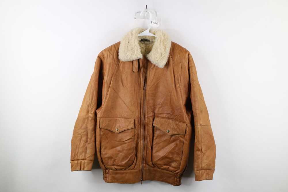 Streetwear × Vintage Vtg 90s Streetwear Shearling… - image 1