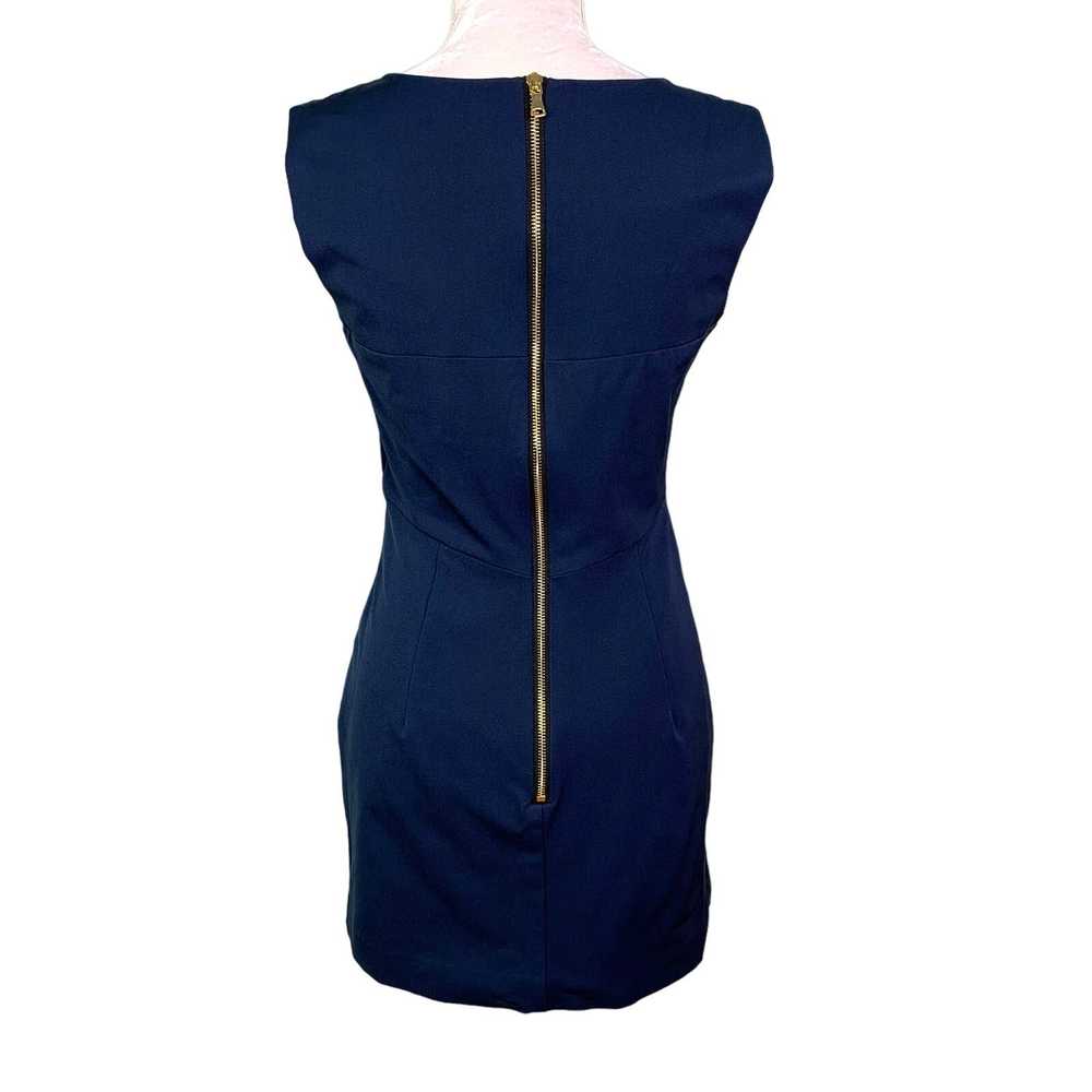 Other Milly Mini Seamed Shift Dress 6 Indigo Blue… - image 4