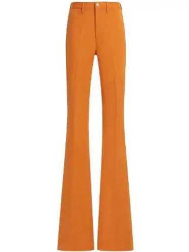 Marni o1w1db10524 High Waist Flared Trousers in Or