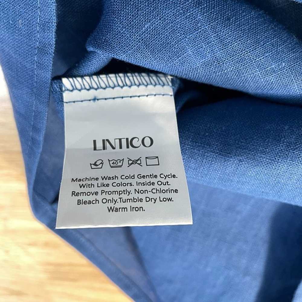 Lintico 100% Linen Keyhole Neck Quarter Length Sl… - image 7