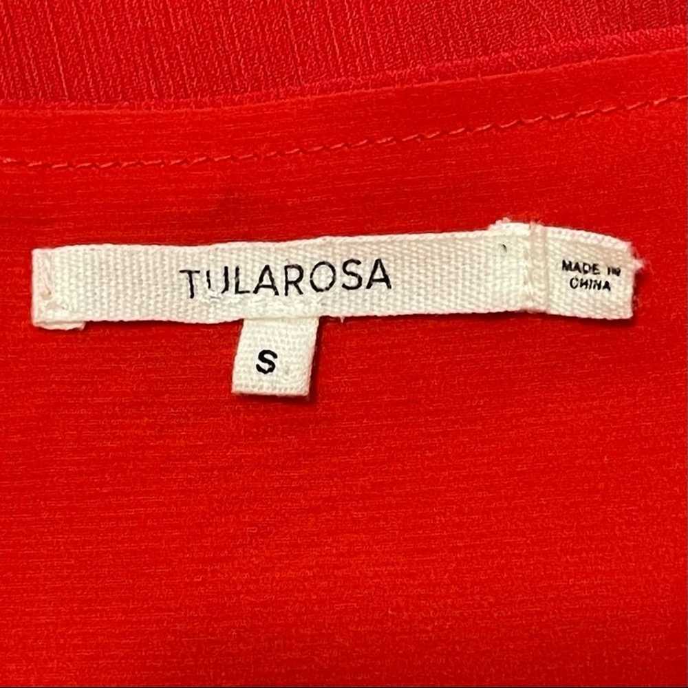 Tularosa Red Long Sleeve Ruffle Winnie Top Small - image 7