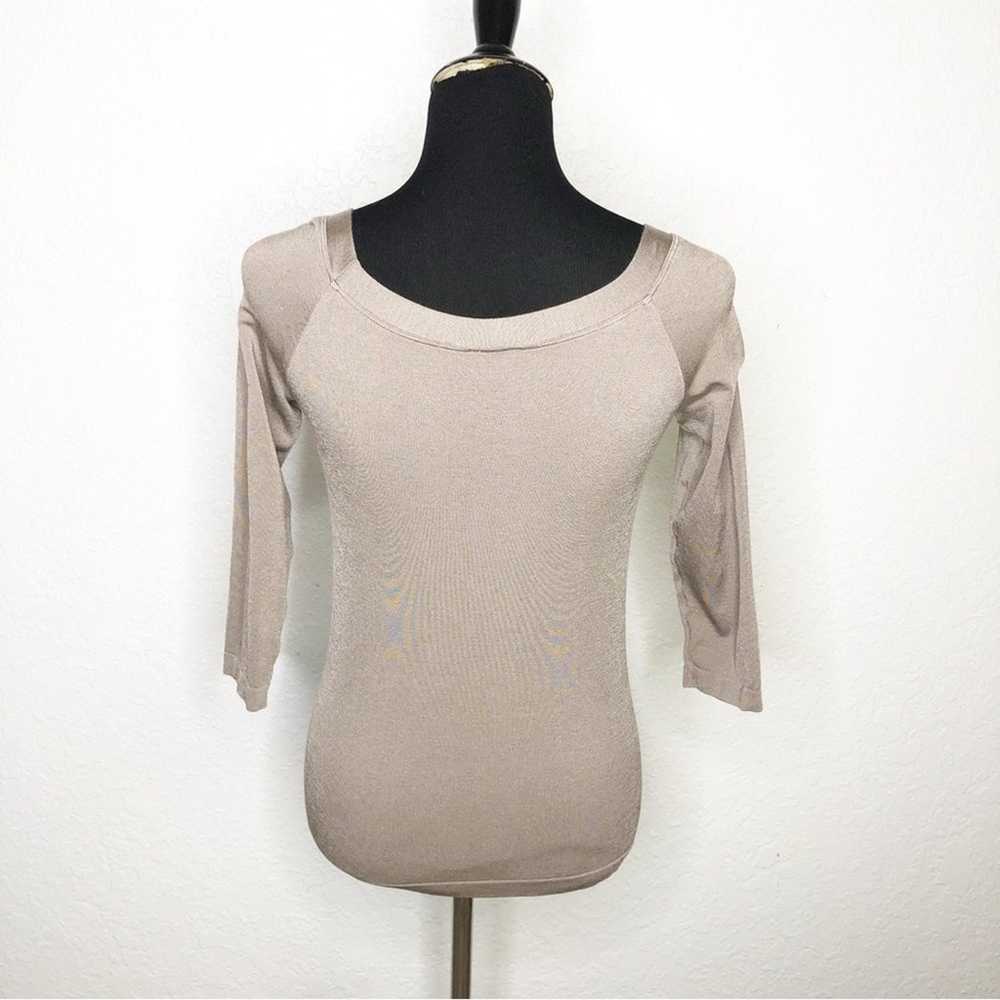 Wolford taupe gray brown knit top size Medium - image 11