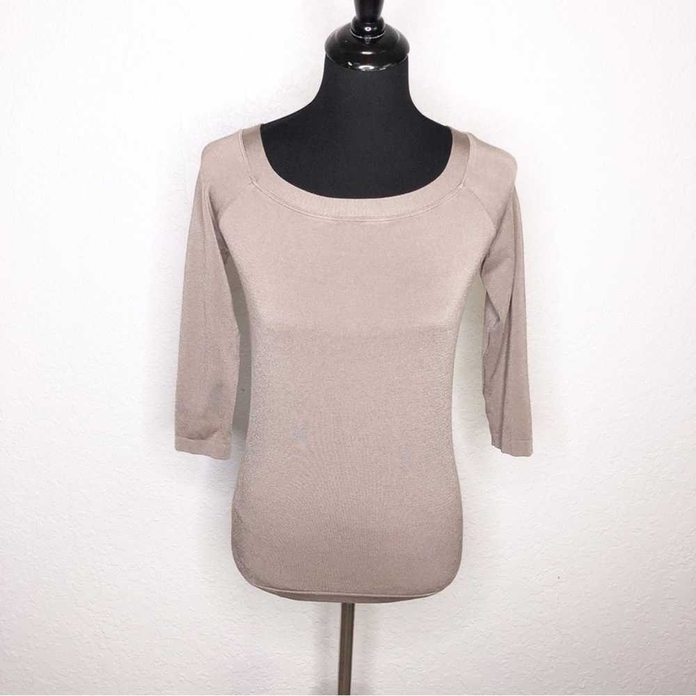 Wolford taupe gray brown knit top size Medium - image 1