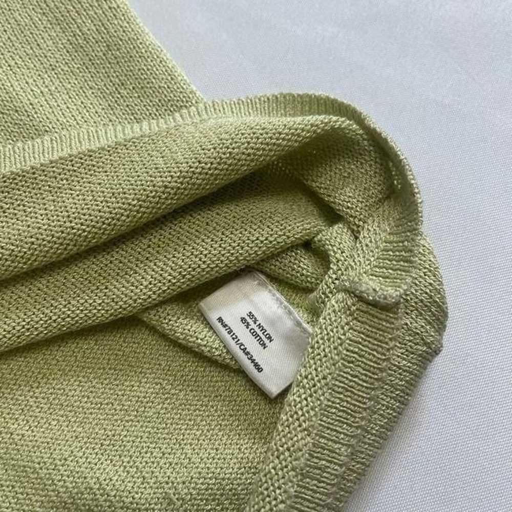 Eileen Fisher Woman Green Italian Yarn Silk Shirt… - image 6