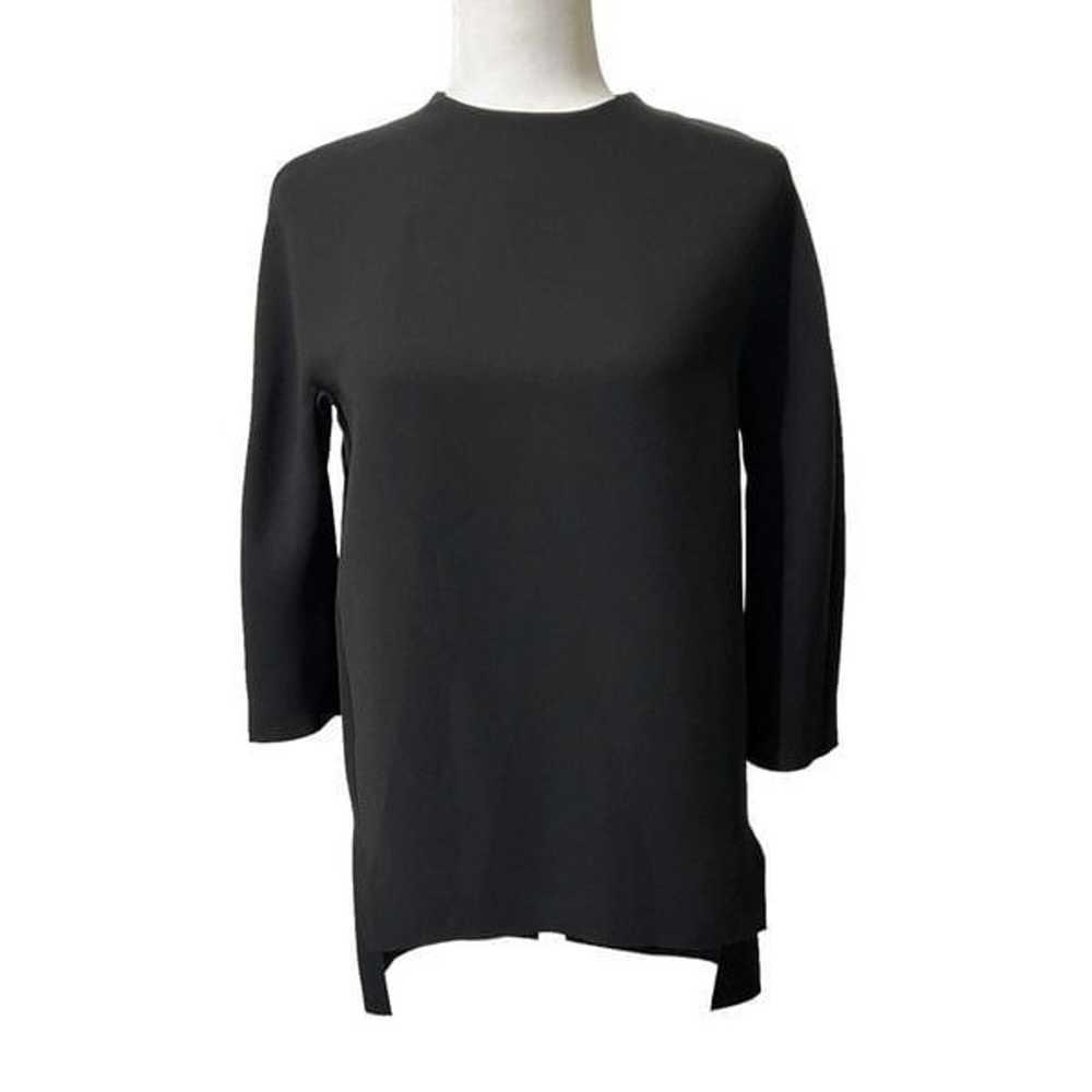 COS** Small Black Tunic Blouse 3/4 sleeve hi low … - image 12