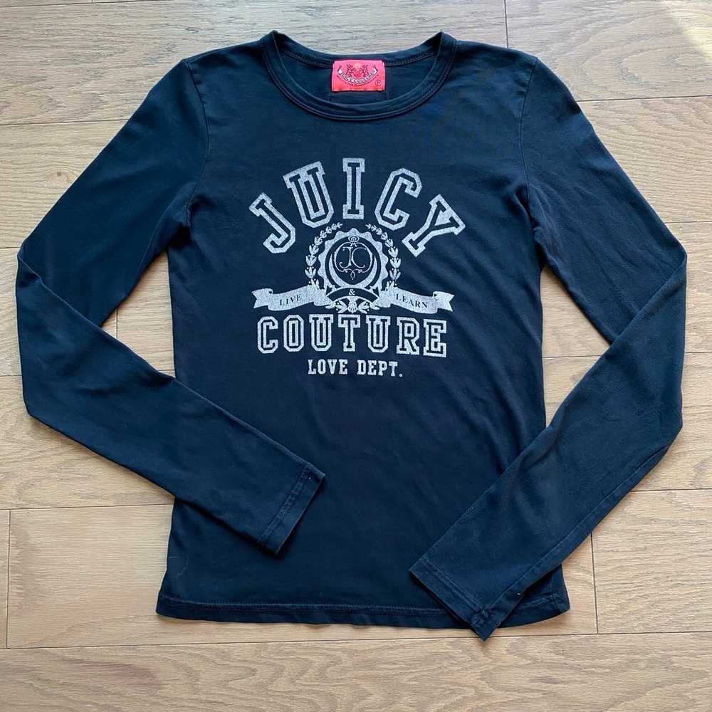 Juicy Couture Love Department y2k Black Tee - image 2