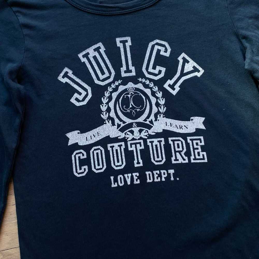 Juicy Couture Love Department y2k Black Tee - image 5