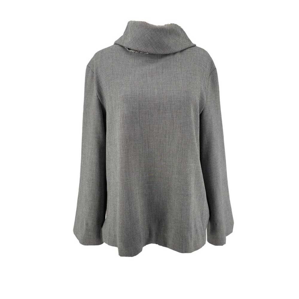 Nanushka Women's Gray Houndstooth Long Sleeve Cow… - image 1