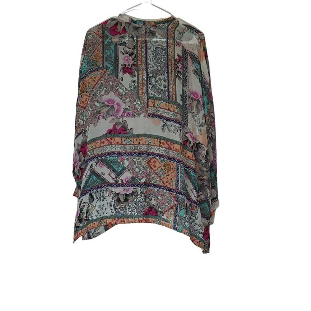 JOHNNY WAS Resort Boxy Button Down Blouse Medium - image 6