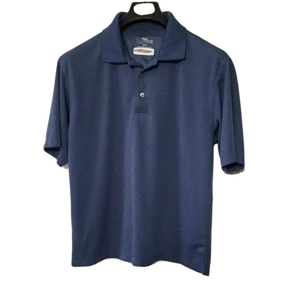 Pga Tour PGA TOUR Mens Golf Polo Shirt Sz M Blue … - image 1