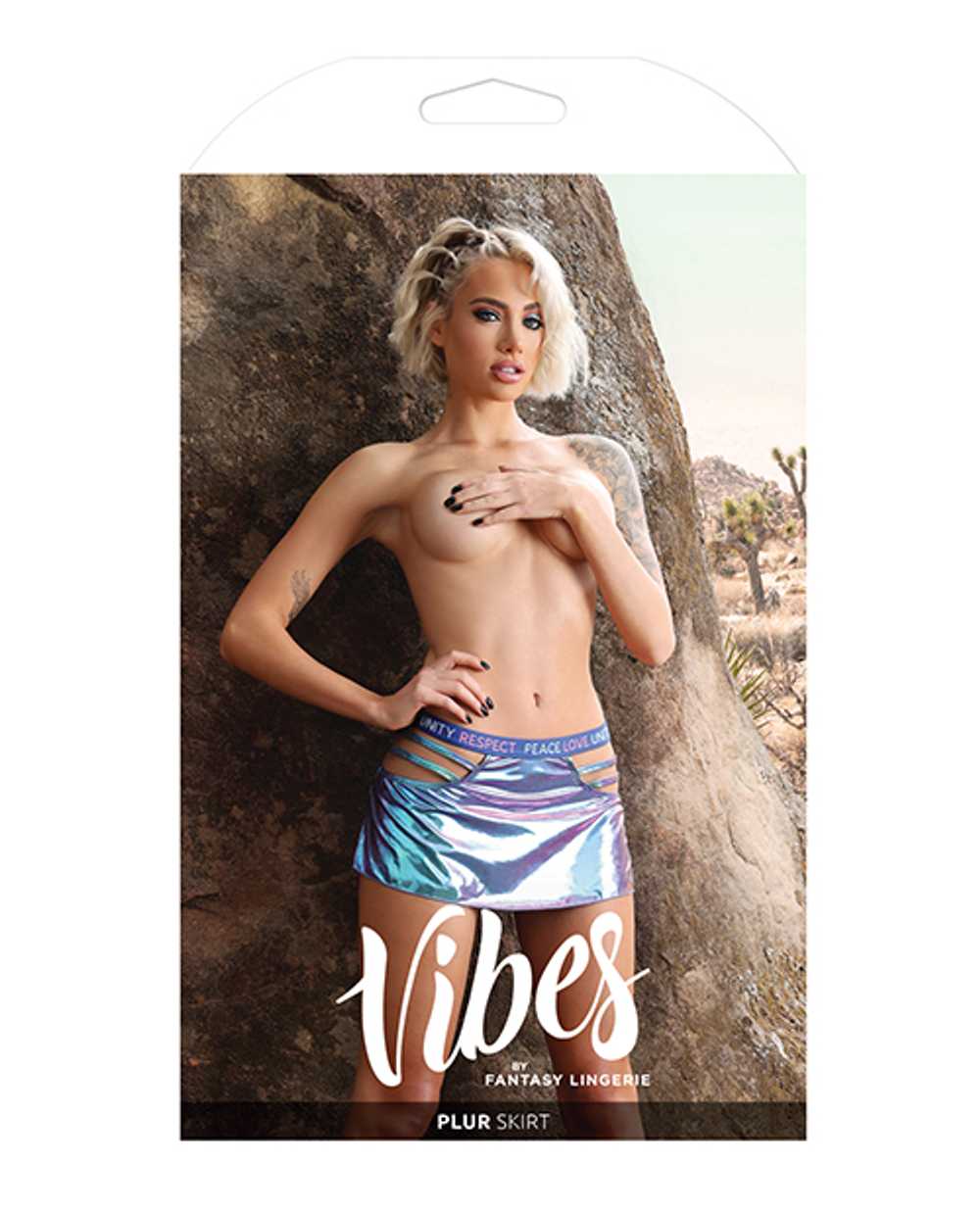 Vibes Plur Skater Skirt Iridescent - image 3