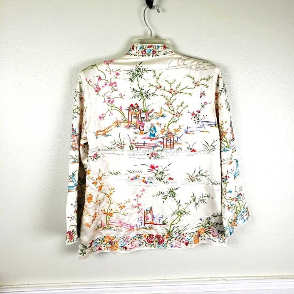 Women's Vintage by Chico's Silk Blend Chinese Col… - image 5