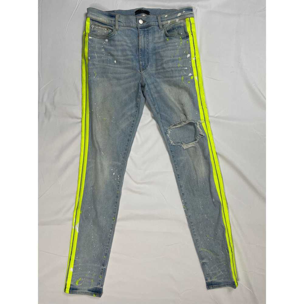 Amiri Amiri Jeans Light Wash Neon Stripe 36 - image 1