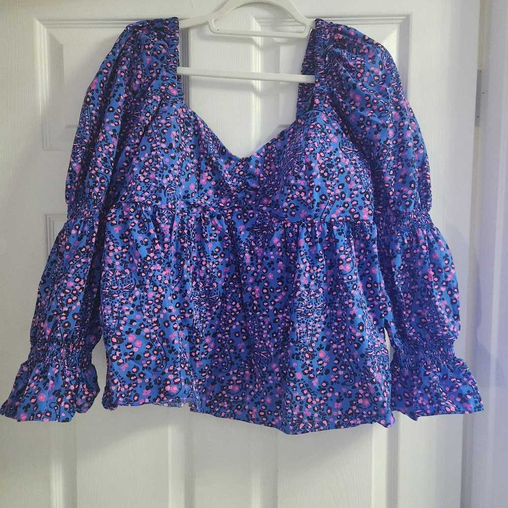 Lilly Pulitzer Size 14 Blue Flare Growl and Prowl… - image 2