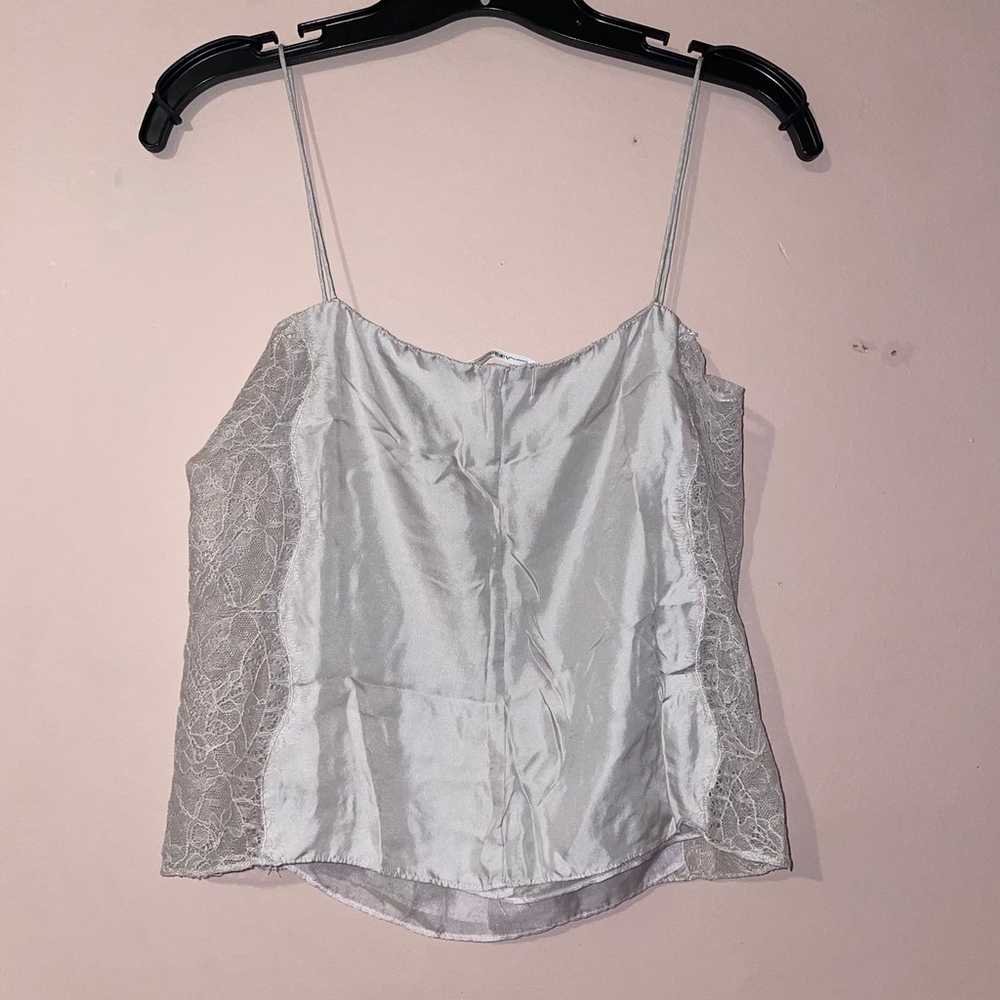 VIDEN Pale Pink Lace 100% Silk Reese Cami Tank To… - image 7