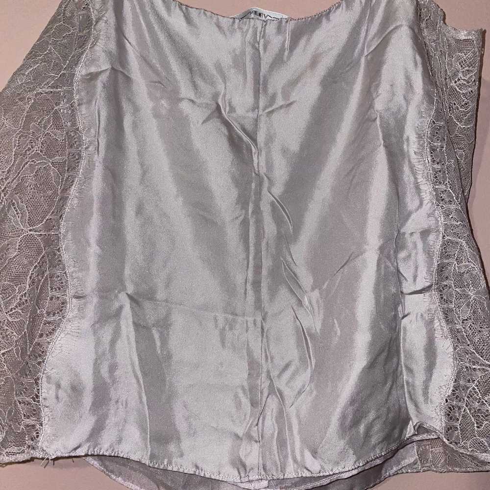 VIDEN Pale Pink Lace 100% Silk Reese Cami Tank To… - image 8