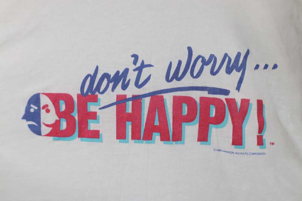 Vintage Vintage 80s Out Don't Worry Be Happy Face… - image 4