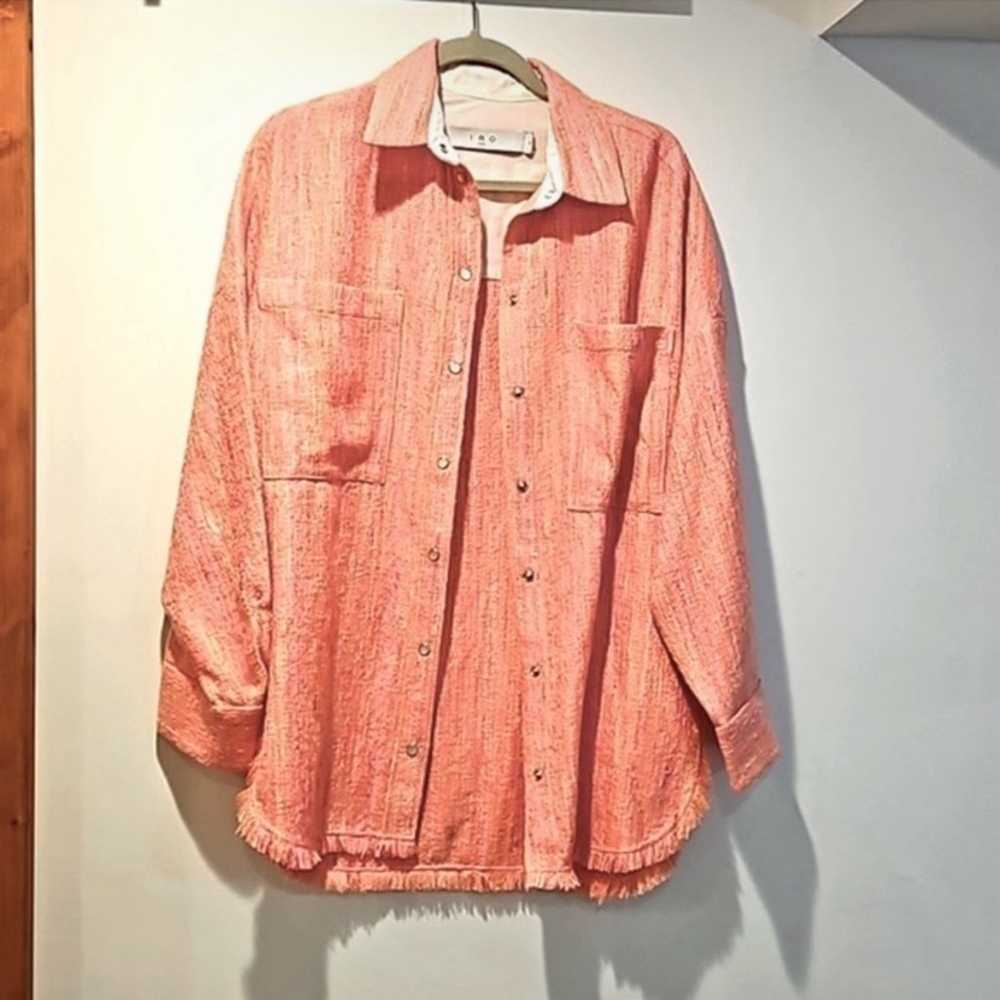 IRO FOUNDA OVERSIZED CORAL SHIRT SHACKET - image 2