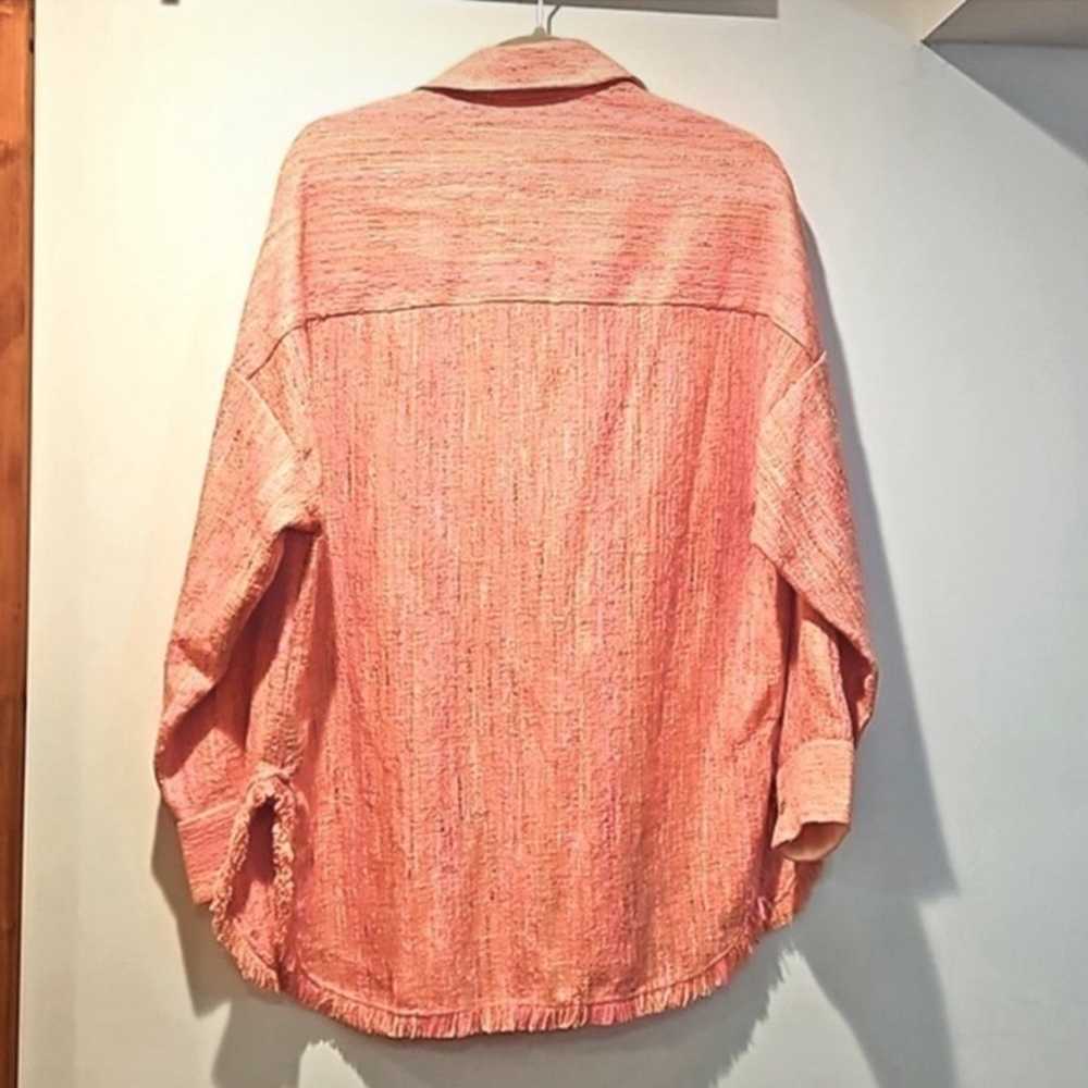 IRO FOUNDA OVERSIZED CORAL SHIRT SHACKET - image 3