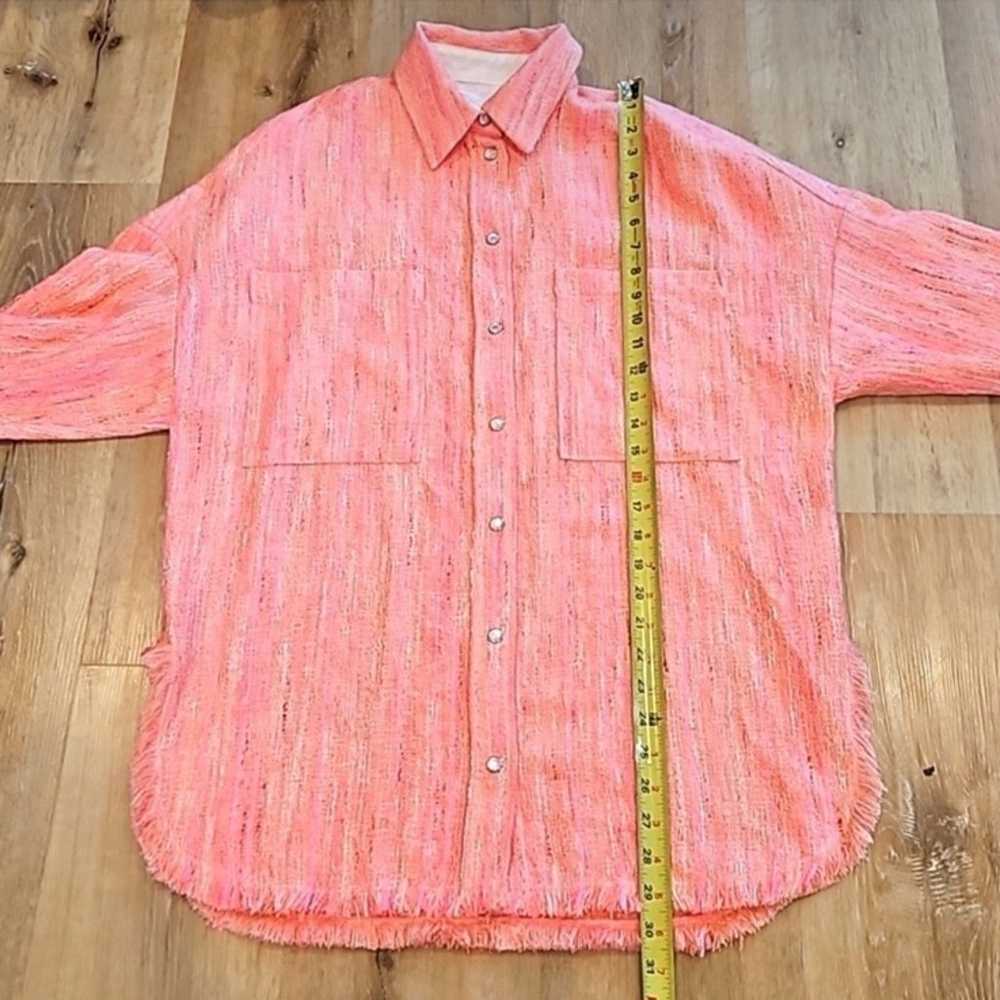 IRO FOUNDA OVERSIZED CORAL SHIRT SHACKET - image 4