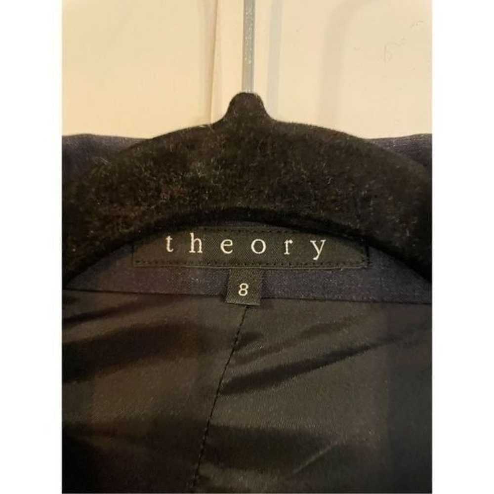 Theory charcoal wool stretch single button blazer… - image 3