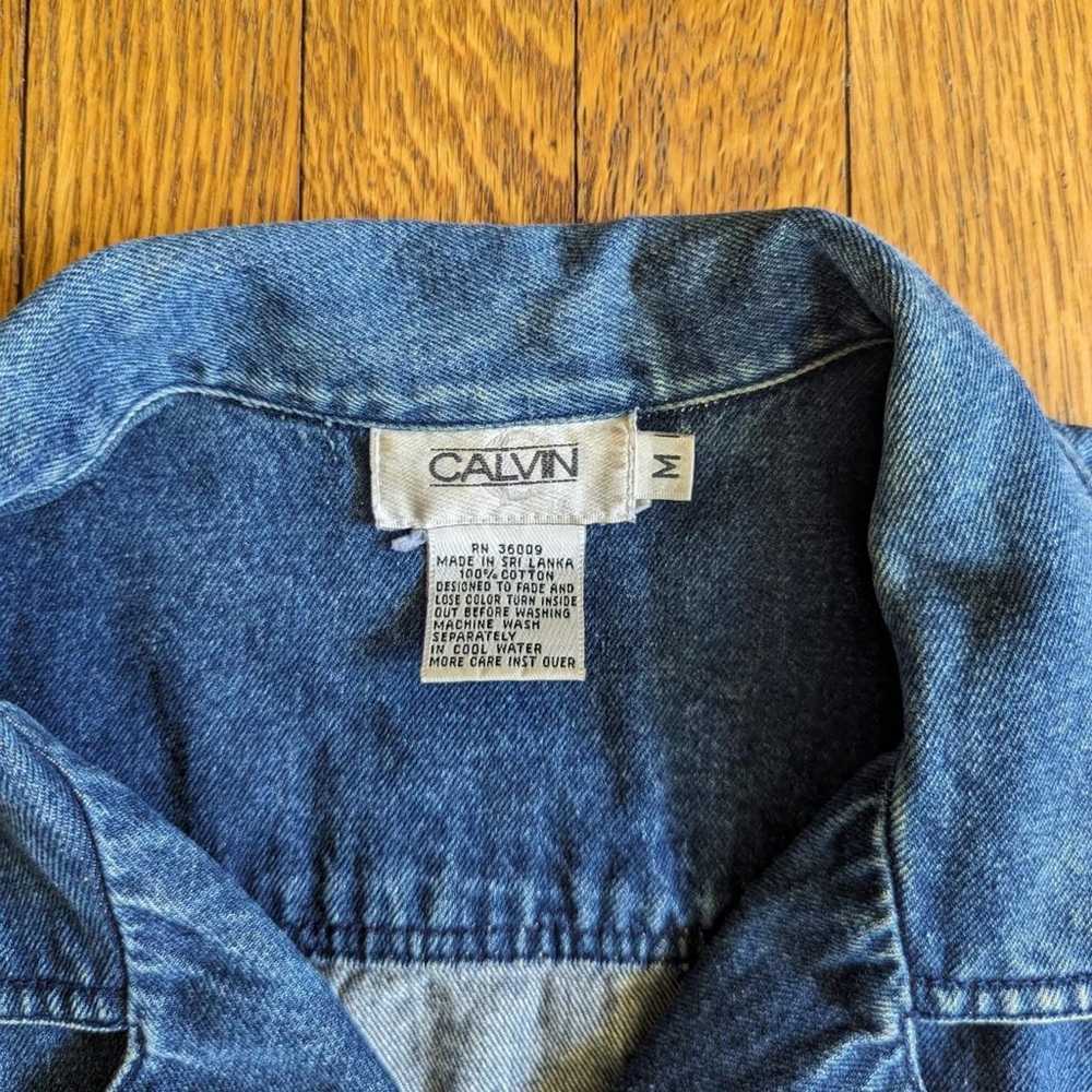 Vintage 80's 90's Calvin Klein Cropped Denim Jack… - image 4