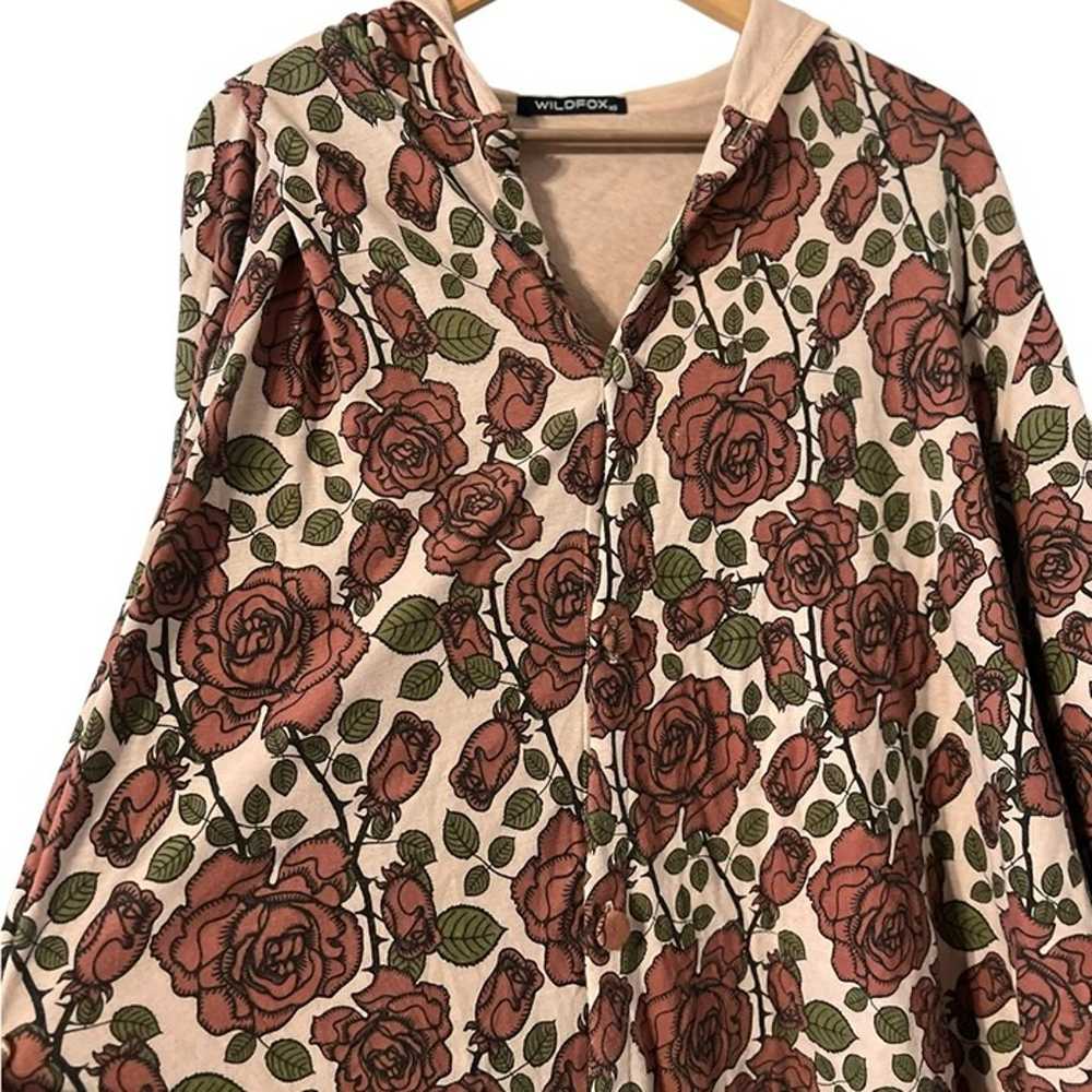 Wildfox Floral Kimono Hoodie Cover Up - image 2