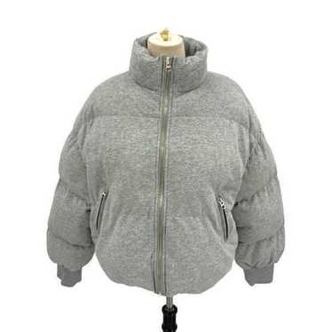 Edikted Gray Jersey Puffer Jacket Size Large NWOT… - image 1