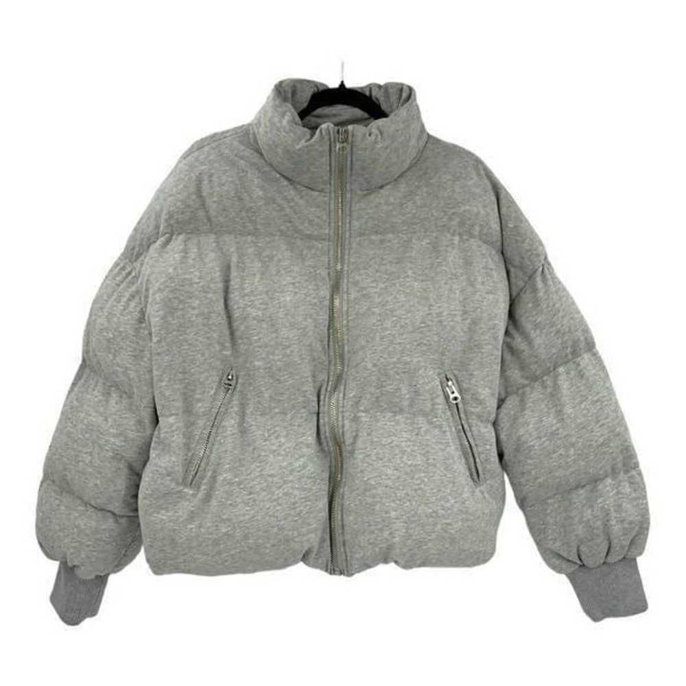 Edikted Gray Jersey Puffer Jacket Size Large NWOT… - image 2