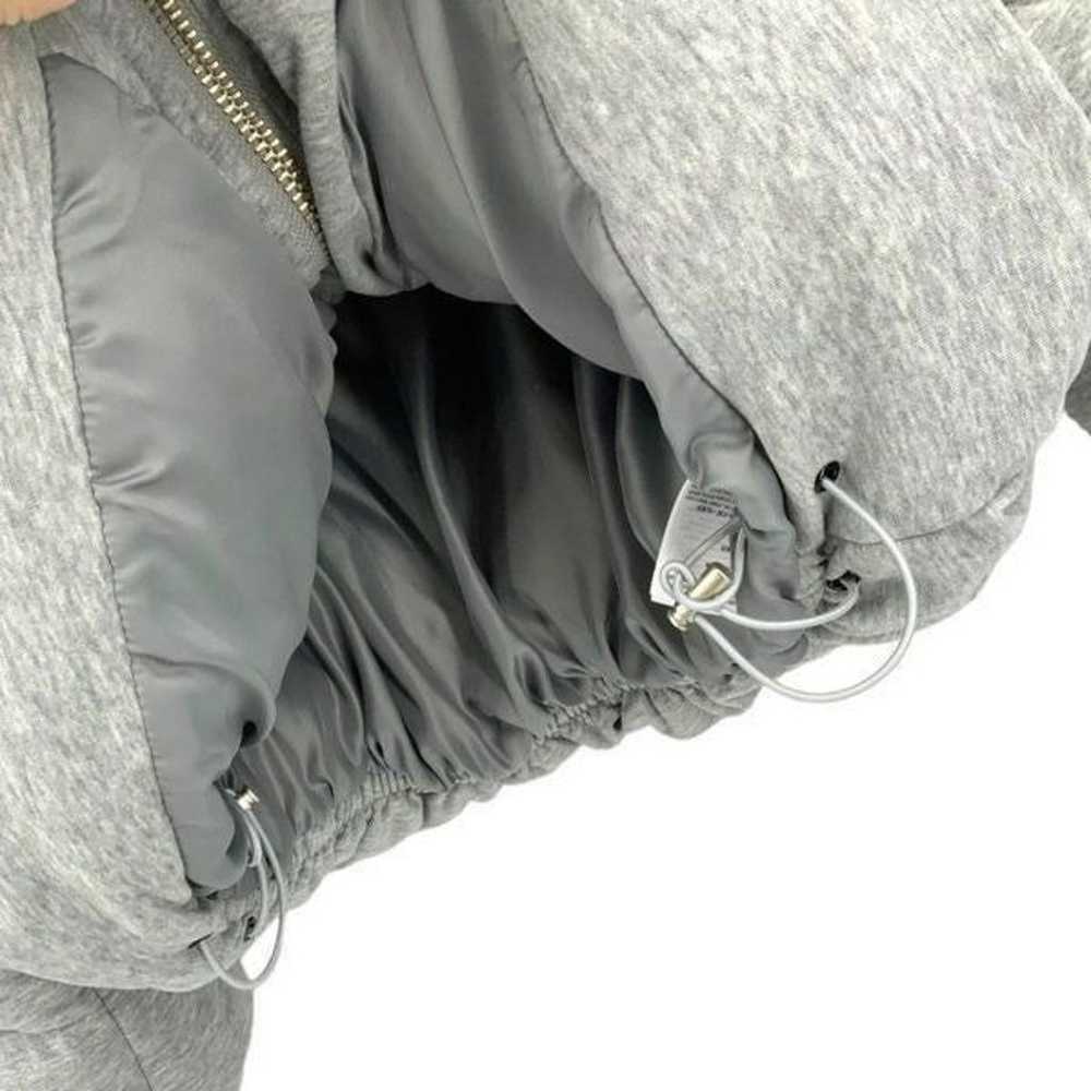 Edikted Gray Jersey Puffer Jacket Size Large NWOT… - image 5