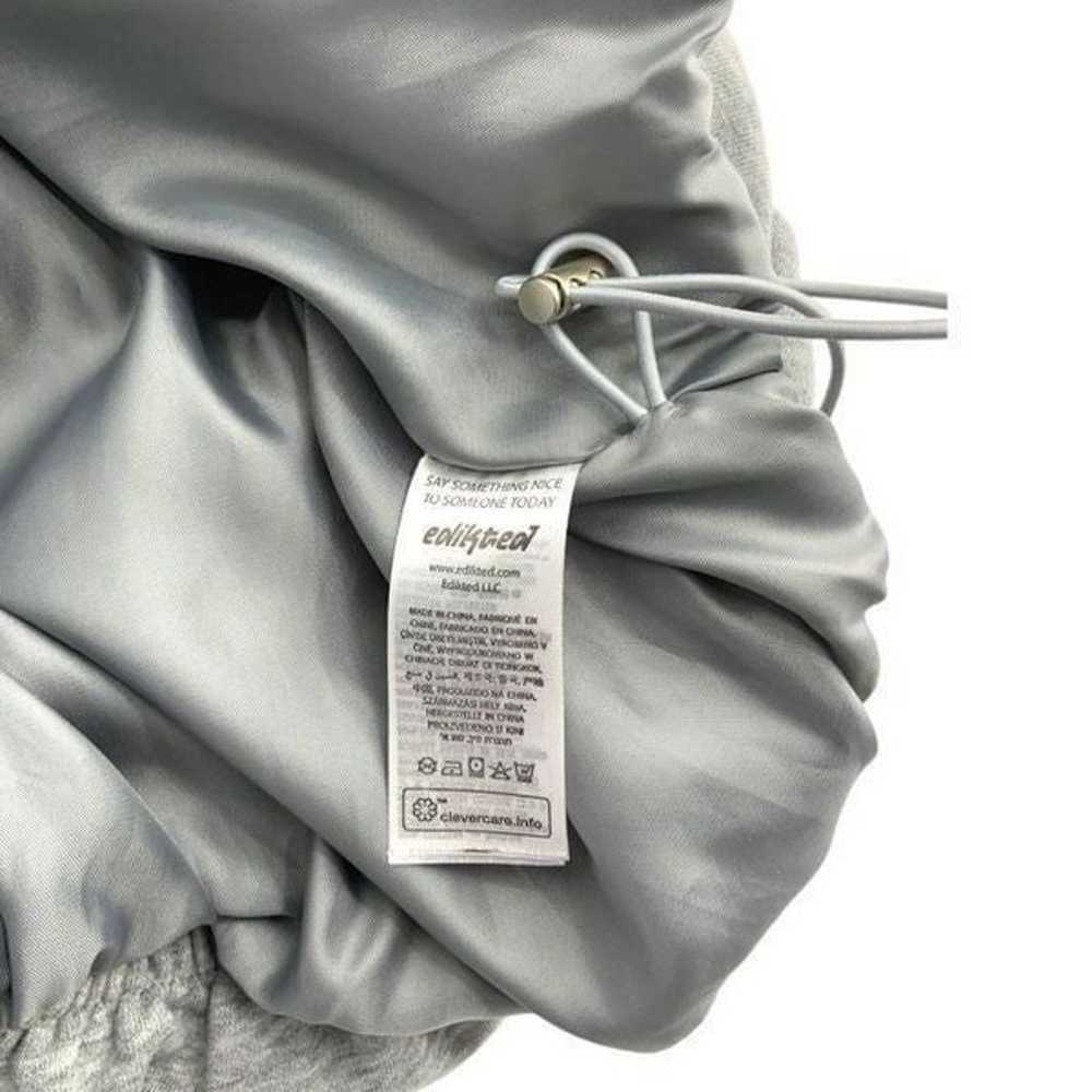 Edikted Gray Jersey Puffer Jacket Size Large NWOT… - image 6