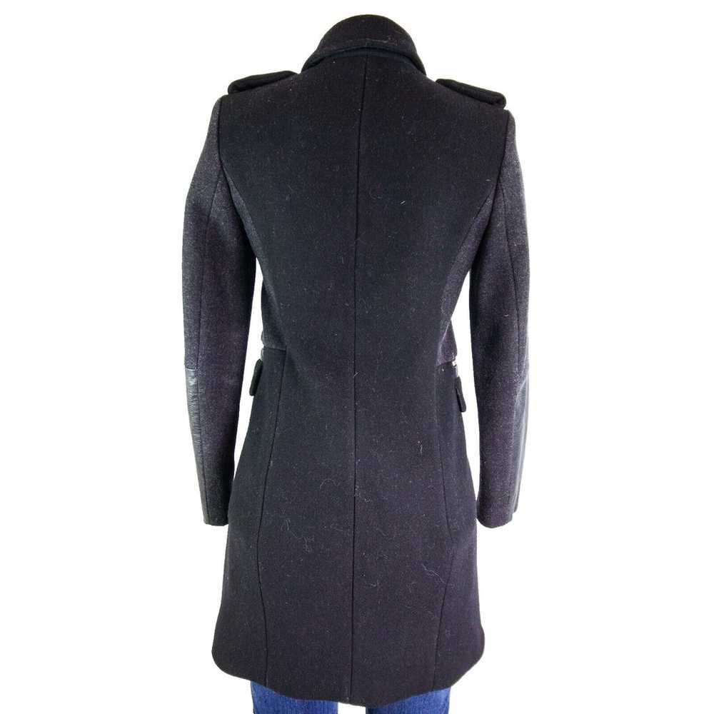 MAJE Black Wool Blend Button Front Overcoat Women… - image 2