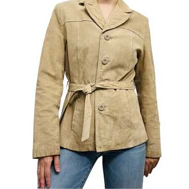 Vintage Leather Jacket Wilson’s Tan Belted Women’… - image 1