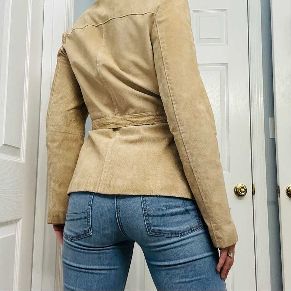 Vintage Leather Jacket Wilson’s Tan Belted Women’… - image 2