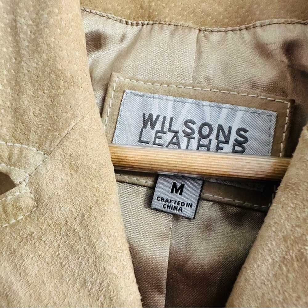 Vintage Leather Jacket Wilson’s Tan Belted Women’… - image 6